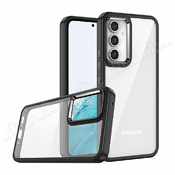 Eiroo Luxe Samsung Galaxy A04s Silikon Kenarl Siyah Rubber Klf