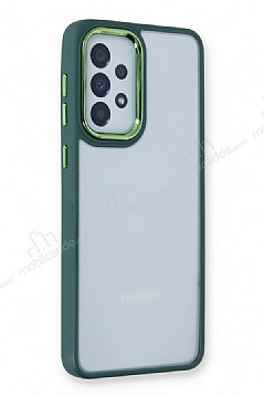 Eiroo Luxe Samsung Galaxy A32 4G Silikon Kenarl Yeil Rubber Klf
