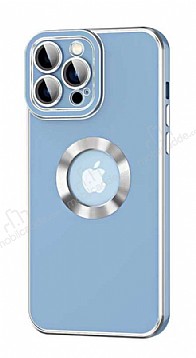 Eiroo Luxury Protection iPhone 12 Pro Kamera Korumalı Mavi Silikon Kılıf