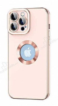 Eiroo Luxury Protection iPhone 12 Pro Kamera Korumalı Pembe Silikon Kılıf