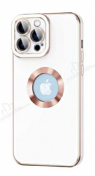 Eiroo Luxury Protection iPhone 12 Pro Max Kamera Korumalı Beyaz Silikon Kılıf