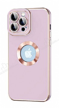 Eiroo Luxury Protection iPhone 12 Pro Max Kamera Korumalı Mor Silikon Kılıf
