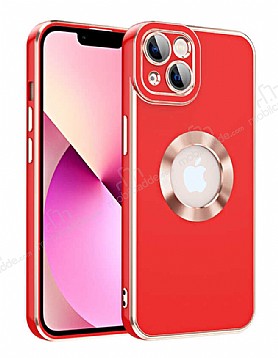 Eiroo Luxury Protection iPhone 13 Kamera Korumalı Kırmızı Silikon Kılıf