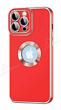 Eiroo Luxury Protection iPhone 13 Pro Kamera Korumal Krmz Silikon Klf