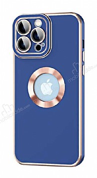 Eiroo Luxury Protection iPhone 13 Pro Max Kamera Korumal Lacivert Silikon Klf