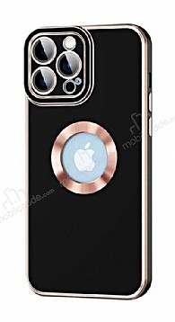 Eiroo Luxury Protection iPhone 13 Pro Max Kamera Korumal Siyah Silikon Klf