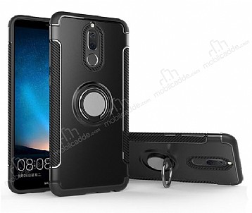 Eiroo Mage Fit Huawei Mate 10 Lite Standl Ultra Koruma Siyah Klf