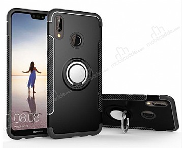 Eiroo Mage Fit Huawei P20 Lite Standl Ultra Koruma Siyah Klf