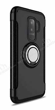 Eiroo Mage Fit Samsung Galaxy S9 Standl Ultra Koruma Siyah Klf