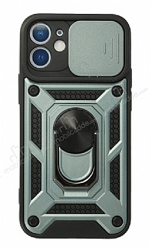 Eiroo Magnet Lens iPhone 12 Mini 5.4 in Ultra Koruma Yeil Klf