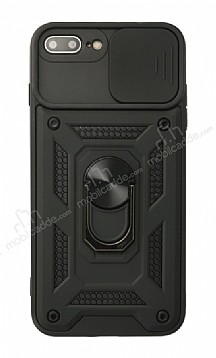 Eiroo Magnet Lens iPhone 7 Plus / 8 Plus Ultra Koruma Siyah Klf