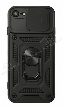 Eiroo Magnet Lens iPhone SE 2020 Ultra Koruma Siyah Klf