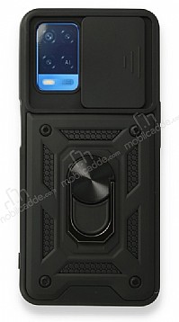 Eiroo Magnet Lens Oppo A16 Ultra Koruma Siyah Klf