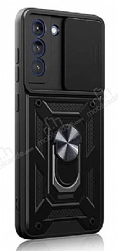 Eiroo Magnet Lens Samsung Galaxy S21 FE 5G Ultra Koruma Siyah Klf