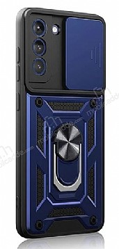 Eiroo Magnet Lens Samsung Galaxy S21 FE 5G Ultra Koruma Lacivert Klf