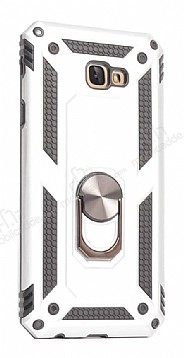 Eiroo Magnet Ring Samsung Galaxy J4 Plus Ultra Koruma Silver Klf
