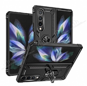 Eiroo Magnet Ring Samsung Galaxy Z Fold4 Ultra Koruma Siyah Klf