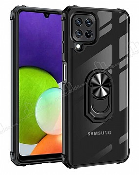 Eiroo Magnetics Samsung Galaxy M22 Ultra Koruma Siyah Klf