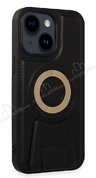 Eiroo Magneticsafe iPhone 14 Standl Siyah Rubber Klf