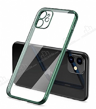 Eiroo Matte Crystal iPhone 12 Kamera Korumalı Yeşil Rubber Kılıf