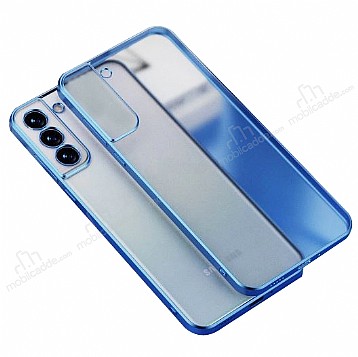 Eiroo Matte Crystal Samsung Galaxy S21 Mavi Rubber Kılıf