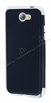 Eiroo Matte Fit General Mobile GM6 Silver Kenarl Siyah Silikon Klf
