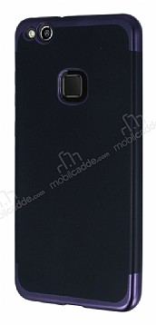 Eiroo Matte Fit Huawei P10 Lite Siyah Kenarl Siyah Silikon Klf