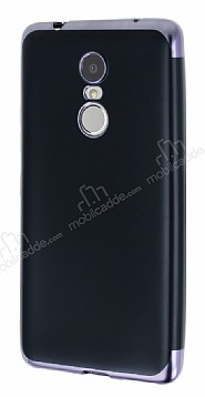 Eiroo Matte Fit Lenovo K6 Note Dark Silver Kenarl Siyah Silikon Klf