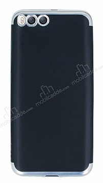 Eiroo Matte Fit Xiaomi Mi 6 Silver Kenarl Siyah Silikon Klf