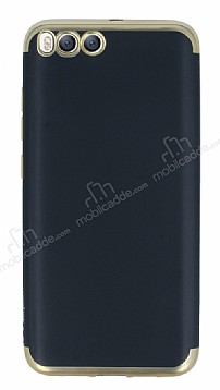 Eiroo Matte Fit Xiaomi Mi 6 Gold Kenarl Siyah Silikon Klf