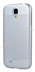 Eiroo Maxfit Samsung i9500 Galaxy S4 Ultra nce Silver Rubber Klf