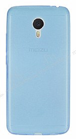 Meizu m3 note Ultra nce effaf Mavi Silikon Klf