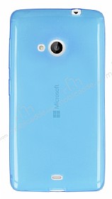 Microsoft Lumia 535 Ultra nce effaf Mavi Silikon Klf