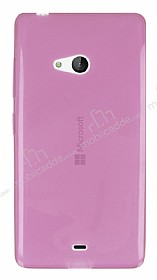 Microsoft Lumia 540 Ultra nce effaf Pembe Silikon Klf
