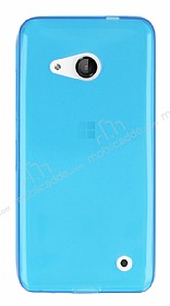 Microsoft Lumia 550 Ultra nce effaf Mavi Silikon Klf