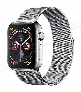 Eiroo Milanese Loop Apple Watch / Watch 2 / Watch 3 Silver Metal Kordon (38 mm)