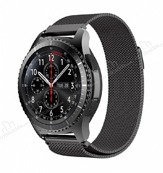 Eiroo Milanese Loop Huawei Watch GT 2 Siyah Metal Kordon (46 mm)