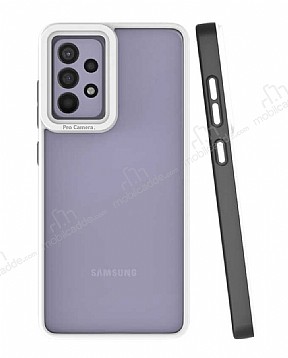 Eiroo Mima Samsung Galaxy A52 Kamera Korumal Siyah Rubber Klf