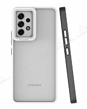 Eiroo Mima Samsung Galaxy A53 5G Kamera Korumal Siyah Rubber Klf