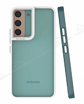 Eiroo Mima Samsung Galaxy S22 Plus 5G Kamera Korumal Koyu Yeil Rubber Klf