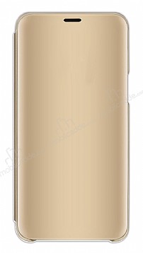 Eiroo Mirror Cover Huawei Y7 2019 Aynal Kapakl Gold Klf