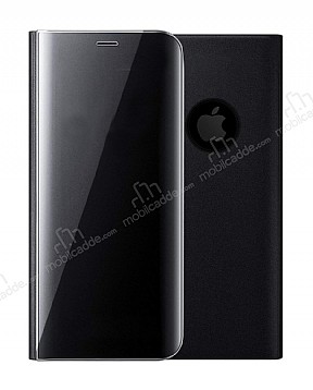 Eiroo Mirror Cover iPhone 7 / 8 Aynal Kapakl Siyah Klf