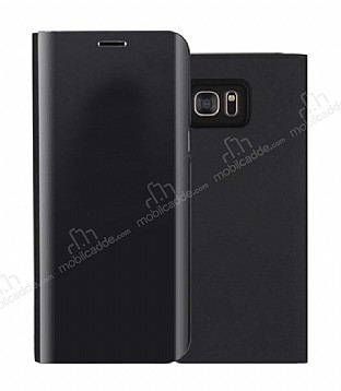 Eiroo Mirror Cover Samsung Galaxy Note 5 Aynal Kapakl Siyah Klf