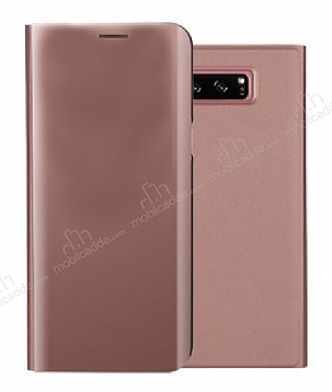 Eiroo Mirror Cover Samsung Galaxy S8 Aynal Kapakl Rose Gold Klf
