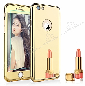 Eiroo Mirror Protect Fit iPhone 6 Plus / 6S Plus Aynal 360 Derece Koruma Gold Klf