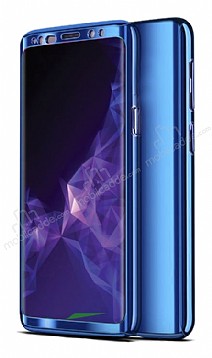 Eiroo Mirror Protect Fit Samsung Galaxy A10 360 Derece Koruma Mavi Klf
