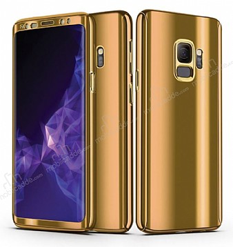 Zore GKK Ays Samsung Galaxy S9 Aynal 360 Derece Koruma Gold Klf