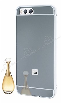Eiroo Mirror Xiaomi Mi 6 Metal Kenarl Aynal Silver Rubber Klf