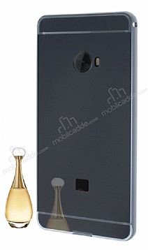 Eiroo Mirror Xiaomi Mi Note 2 Metal Kenarl Aynal Siyah Rubber Klf