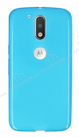 Motorola Moto G4 / G4 Plus Ultra nce effaf Mavi Silikon Klf